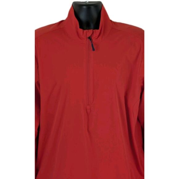 RLX Ralph Lauren Mens Large Red Orange 1/4 Zip Golf Pullover Performance Top - Picture 2 of 15